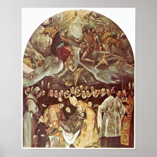 El Greco - Burial of Count Orgaz ポスター (正面)