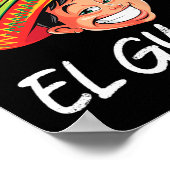 El GuapoメキシコのパーティーおもしろいCinco Deと呼ぶ ポスター (角)
