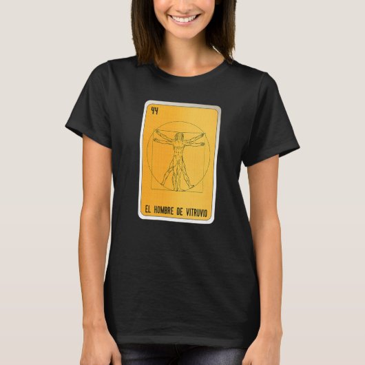 El Hombre De Vitruvio Mexican Slang Lottery Bingo  Tシャツ (正面)