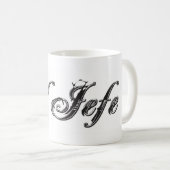 El JefeのロゴのEstiloのスタイル コーヒーマグカップ (正面右)