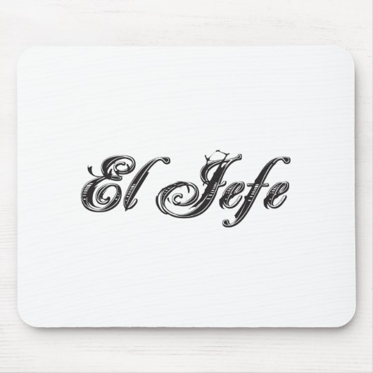 El JefeのロゴのEstiloのスタイル マウスパッド (正面)