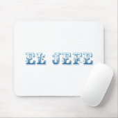 El JefeのロゴのFloreadoの青のazul マウスパッド (マウス)