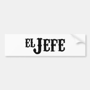 El Jefe翻訳ボス バンパーステッカー