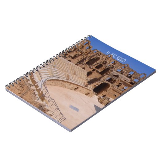 El Jemのローマの剣闘士の円形競技場はチュニジアを台無しにします ノートブック (左側)