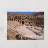 El Jemローマの円形闘技場遺跡チュニジア ポストカード (正面/裏面)