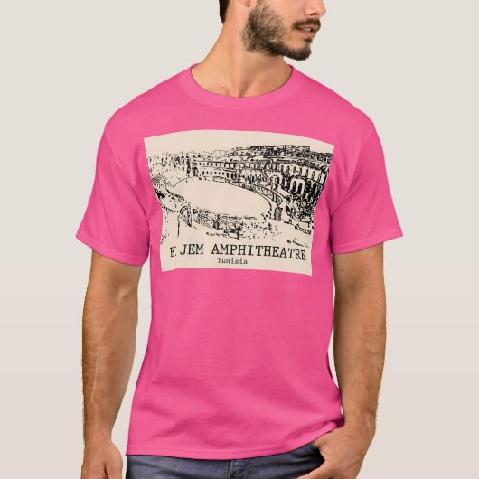 El Jem Amphitheater – チュニジア Tシャツ (正面)