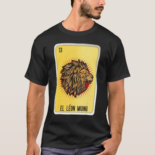 El Leon Muino Mexican Slang Lottery Bingo Cards Tシャツ (正面)