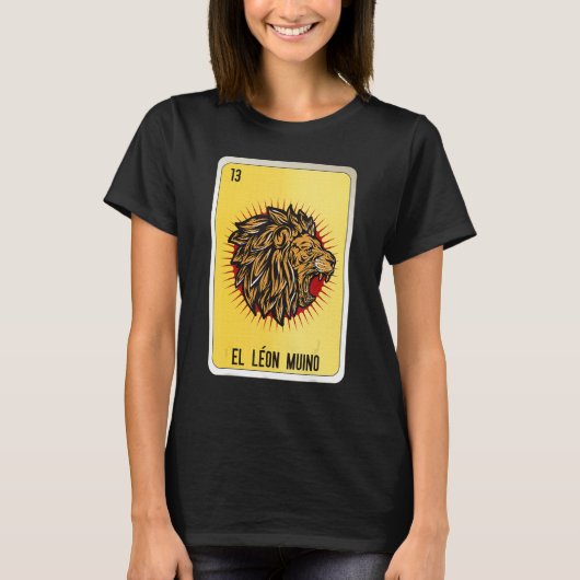 El Leon Muino Mexican Slang Lottery Bingo Cards Tシャツ (正面)