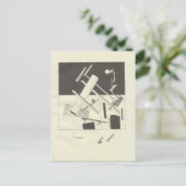 El Lissitzky-の黒い心配する ポストカード (スタンド正面)