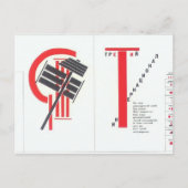 El Lissitzky- 'For the voice'へのイラストレーション ポストカード (正面)