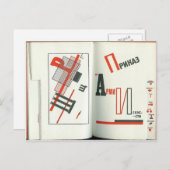El Lissitzky- 'For the voice'へのイラストレーション ポストカード (正面/裏面)
