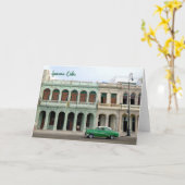 El Malecon，ハバナ，キューバ – カード (黄色い花)