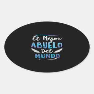 El Mejor Abuelo Del Mundo Grandpaの父の日 楕円形シール