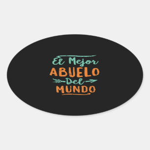 El Mejor Abuelo Del Mundo Grandpaの父の日 楕円形シール
