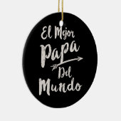 El Mejor Papa Del Mundo Dadの父の日 セラミックオーナメント (右)