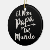 El Mejor Papa Del Mundo Dadの父の日 セラミックオーナメント (左)