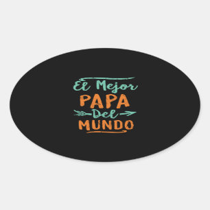 El Mejor Papa Del Mundo Dadの父の日 楕円形シール