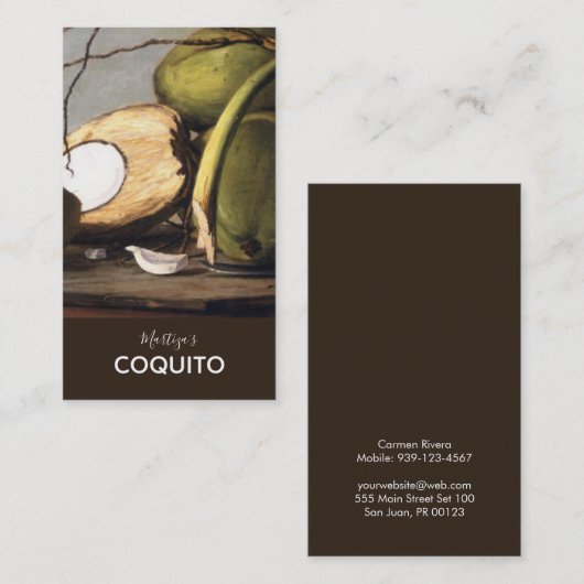 El MorroのCoquito 名刺 (正面/裏面)