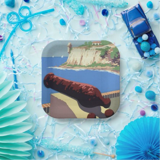 El Morro Fortress, Puerto Rico, Old San Juanを訪れる ペーパープレート (パーティー)