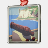 El Morro Fortress, Puerto Rico, Old San Juanを訪れる メタルオーナメント (左)