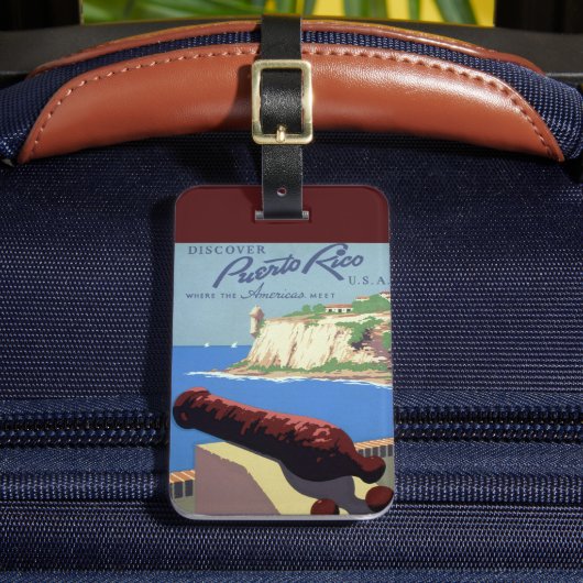 El Morro Fortress, Puerto Rico, Old San Juanを訪れる ラゲッジタグ (正面インサイチュ2)