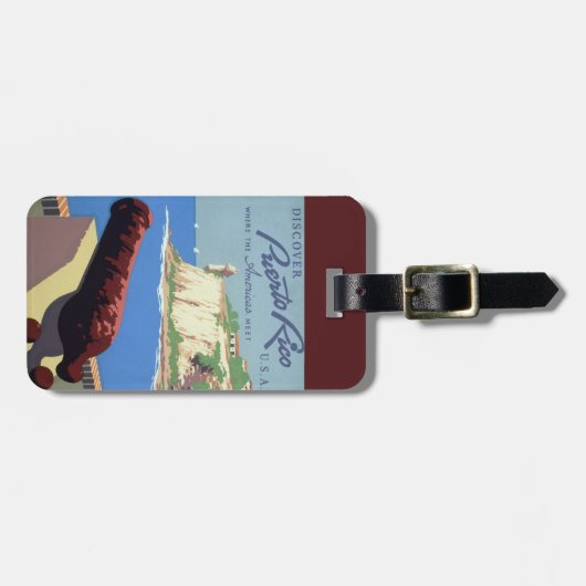 El Morro Fortress, Puerto Rico, Old San Juanを訪れる ラゲッジタグ (正面横)