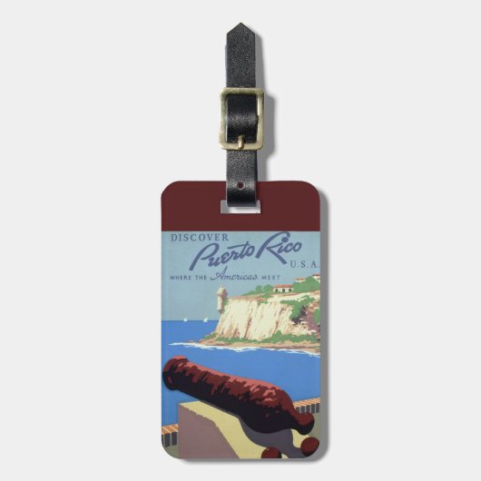 El Morro Fortress, Puerto Rico, Old San Juanを訪れる ラゲッジタグ (正面縦)