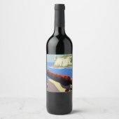 El Morro Fortress, Puerto Rico, Old San Juanを訪れる ワインラベル (正面)