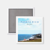 El Morro、San Juan、Puerto Ricoから表示 マグネット (正面/裏面)