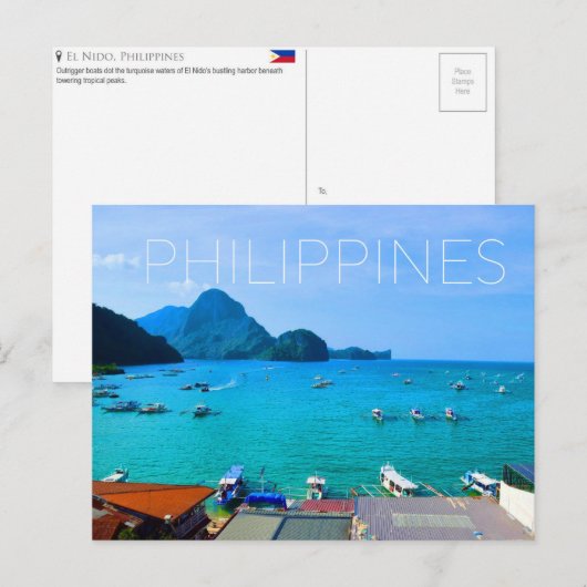 El Nido, Philippines Travel Postcard ポストカード (正面/裏面)