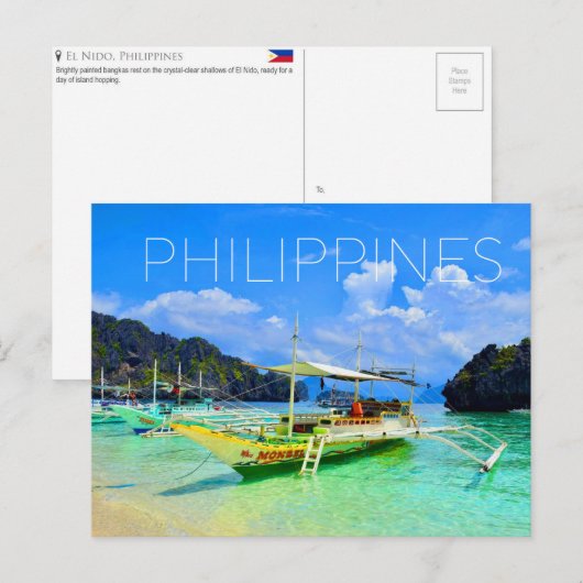 El Nido, Philippines Travel Postcard ポストカード (正面/裏面)
