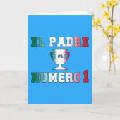 El Padre Númeroスペインのな父の日の1人の#1パパ カード (黄色い花)