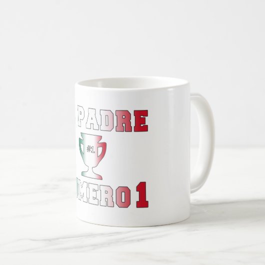 El Padre Númeroスペインのな父の日の1人の#1パパ コーヒーマグカップ (正面右)