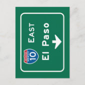 El Paso, TX Road Sign ポストカード (正面)
