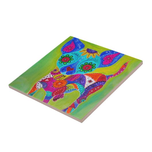 EL PERRO犬のチワワ タイル (側面)