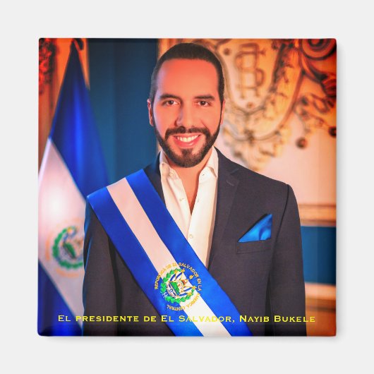 El presidente de El Salvador, Nayib Bukele マグネット (正面)