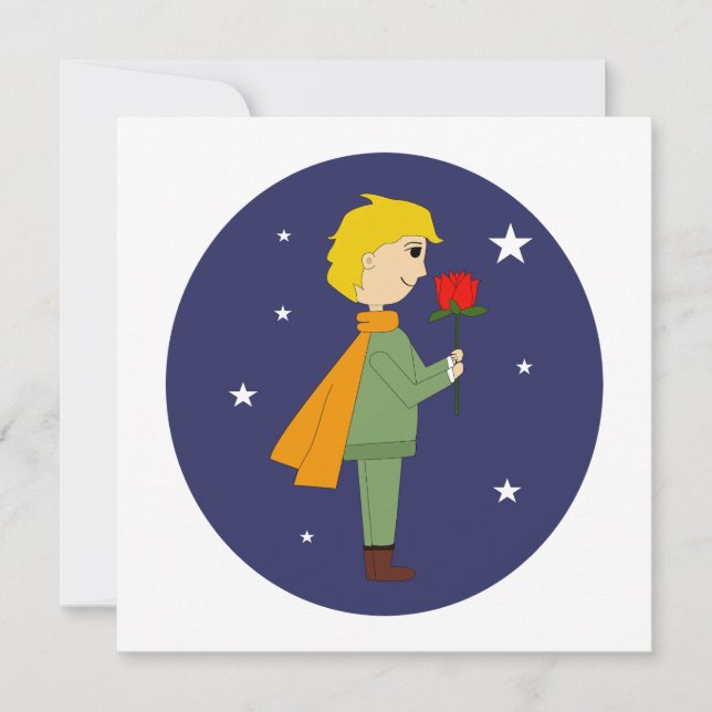 El principito admirando su rosa (正面)