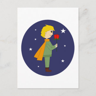 El principito admirando su rosa ポストカード