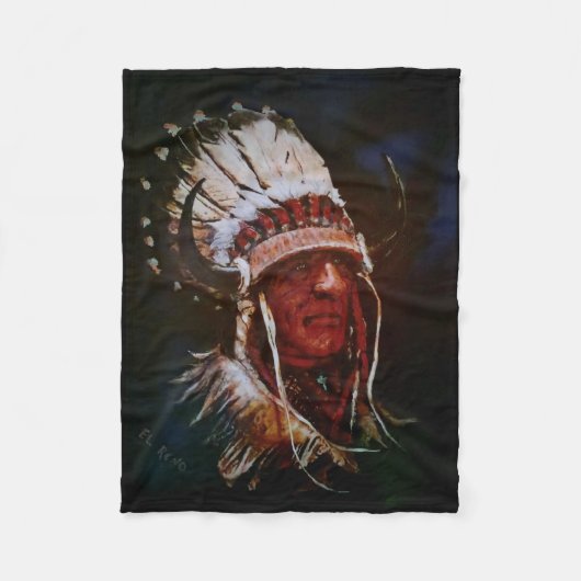 "El Reno Chief" Fleece Blanket フリースブランケット (正面)