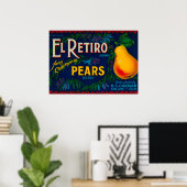 El Retiro Pear Createラベル ポスター (ホームオフィス)