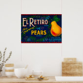 El Retiro Pear Createラベル ポスター (キッチン)