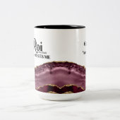 El Roi私を見る神Red Marble Monogram ツートーンマグカップ (中央)