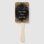 El Roi (黒/金ゴールド) ハンドファン (正面)