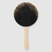 El Roi(黒/金ゴールド・パドル) ハンドファン (裏面)