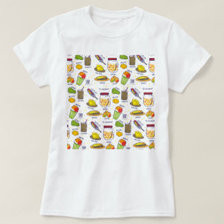 El Salvador camiseta antojitos para mujer, Blanco Tシャツ