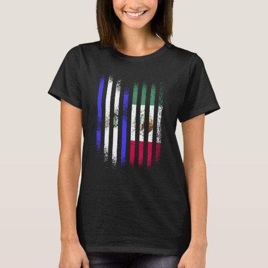 El Salvador Flag Mexico Grown Country Flags Stripe Tシャツ (正面)