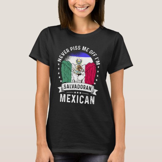 El Salvador Flag Mexico Grown  Humor Citizen Pride Tシャツ (正面)