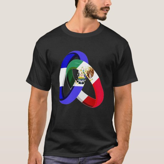 El Salvador Flag Mexico Grown Ring Marriage Weddin Tシャツ (正面)