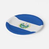 El Salvador flag Paper Plate ペーパープレート (アングル)