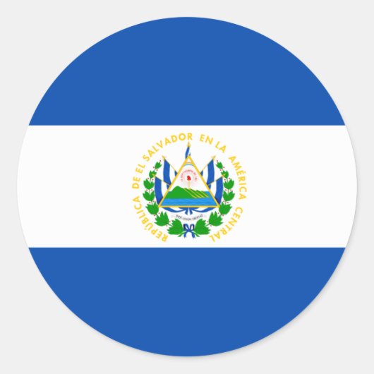 El Salvador flag Sticker ラウンドシール (正面)